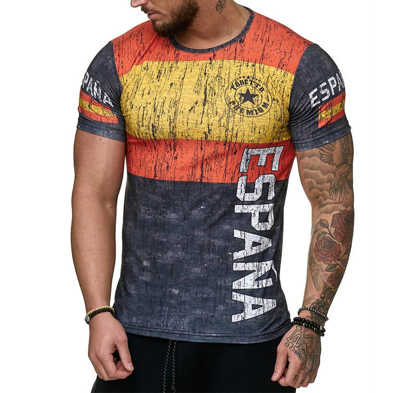 Street Fashion In Spain - 男性用のスペインとスウェーデンのプリントTシャツ,レトロなストリートウェア,カジュアルなTシャツ,クラシックなファッション,人気の特大のTシャツ