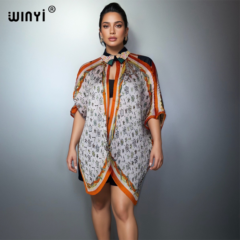 Street Fashion Dubai - WINYI伸縮性のあるスリムドレス ストリートウェアプリント ムスリム女性用カフタン 人気ラマダンカフタンファッション 中東アバヤ ドバイ高級品
