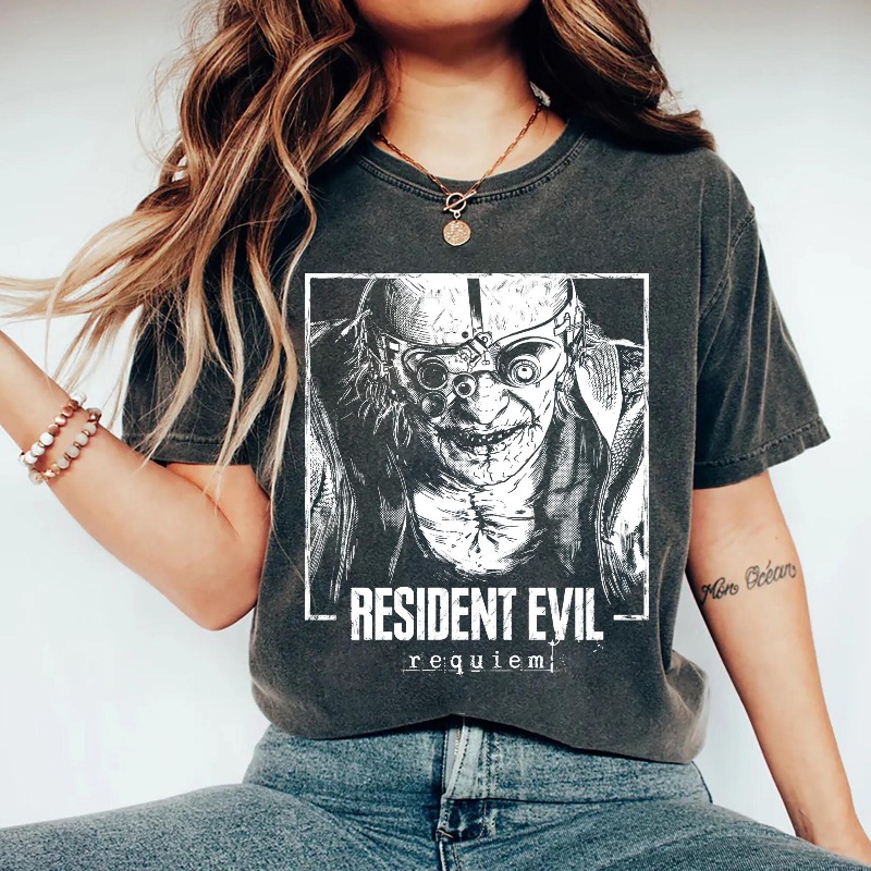 Street Fashion Style Male - レトロバイオハザード 9 レクイエム Tシャツ女性の Tシャツ夏の新しいスタイル男性と女性のカップルカジュアルファッションストリートトップ