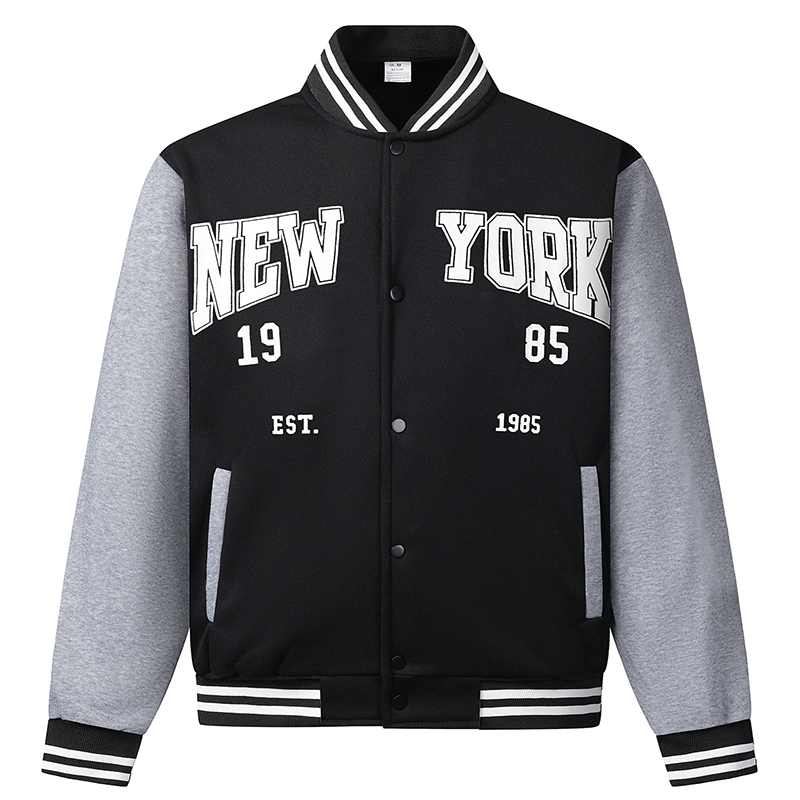 Street Style New York Fashion - ニューヨーク野球ジャージ男性女性秋ヒップホップ紳士服創造性ファッションアメリカントップストリート男性の野球ユニフォームジャケット