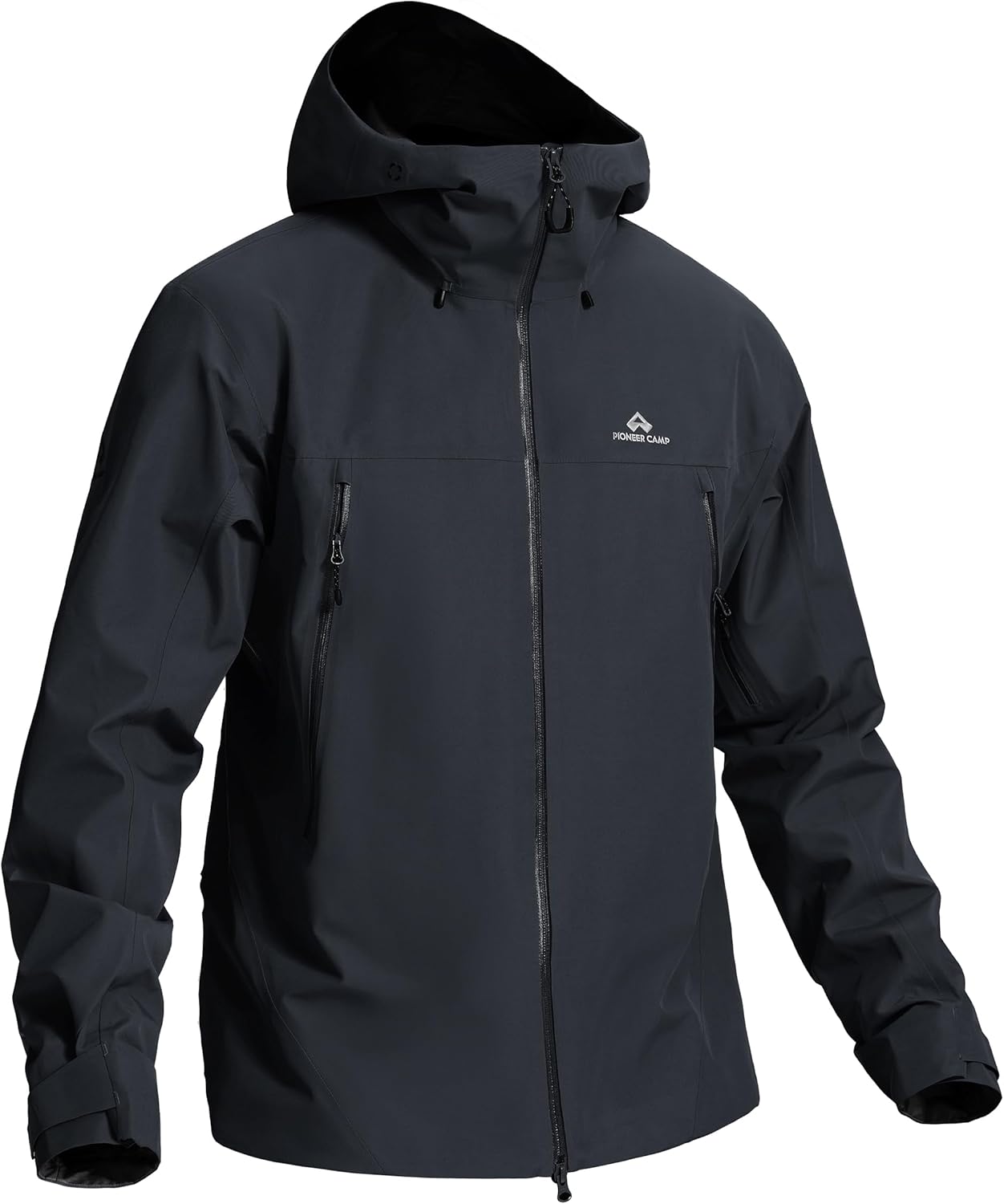 Windbreak Shell Jacket - パイオニアキャンプ メンズ 防水レインジャケット 3L 通気性ウィンドブレーカー 通気性シェルレインコート