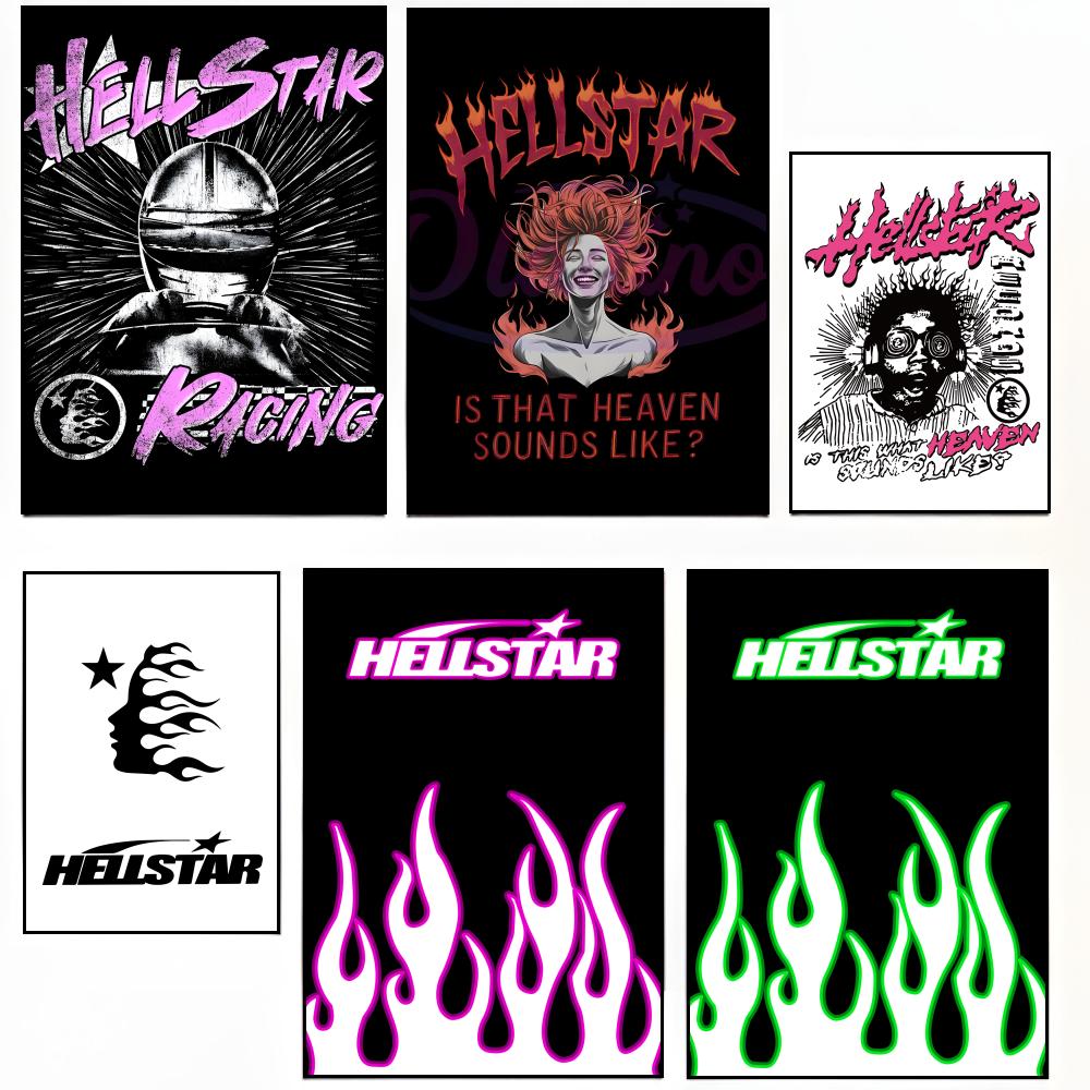 Street Fashion Wallpaper - エッジの効いたストリートブランドファッションロゴ H-HellstarS ポスター粘着ポスター紙ステッカー DIY ルームバーカフェ壁装飾ギフト