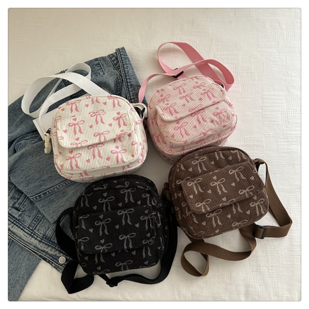 Street Fashion Korean Girl - 女性のコーデュロイ小さなショルダーバッグティーンエイジャーガールクロスボディバッグボルサかわいいトート学生ストリート韓国原宿メッセンジャーバッグ