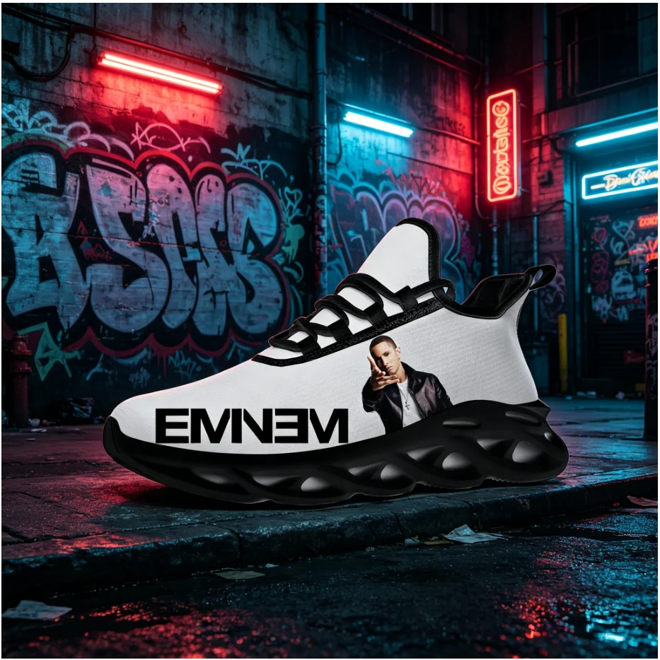 Street Fashion Hip Hop - エミネム カスタムブレード カジュアルシューズ ヒップホップ ラッパー プリント