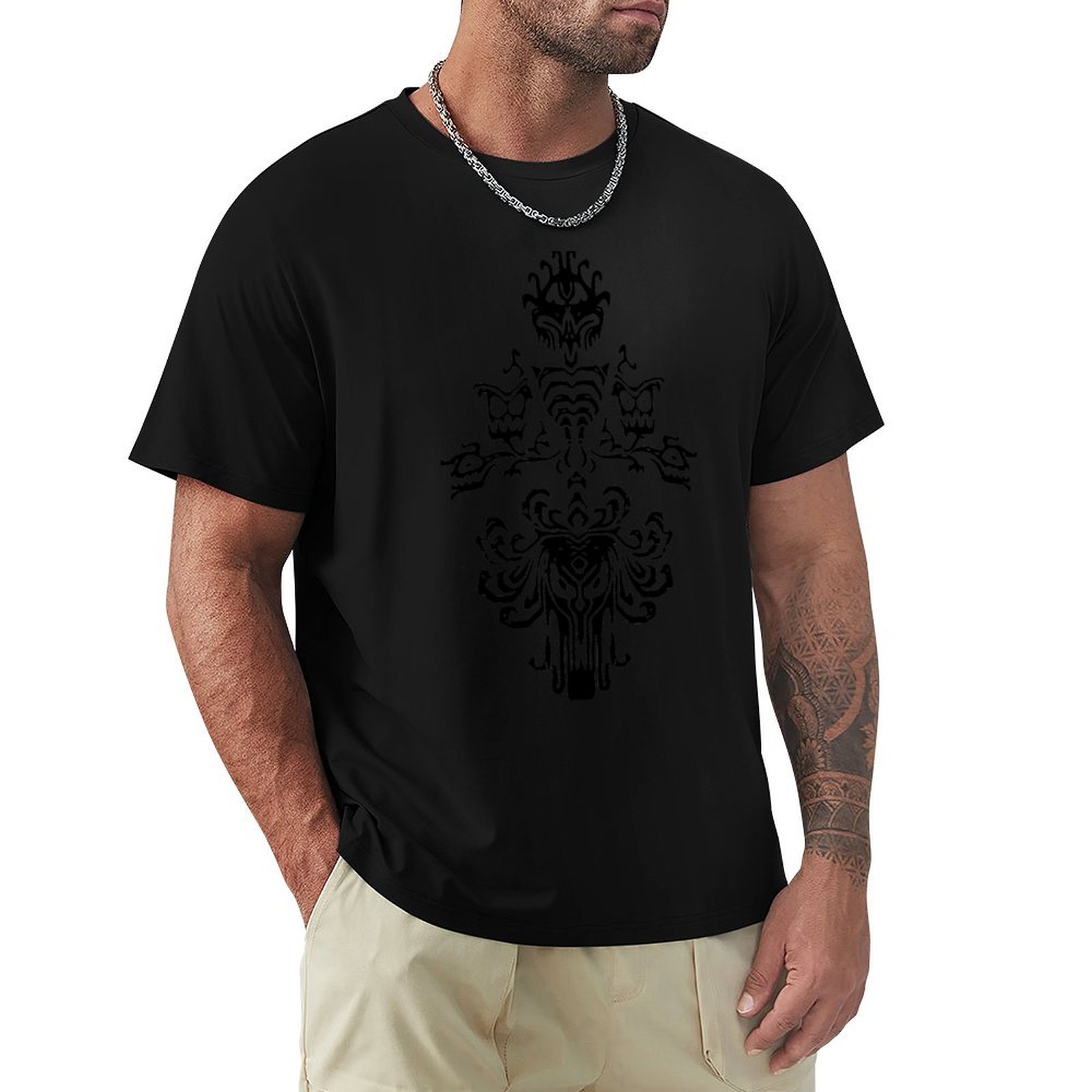 Street Fashion Wallpaper - ホーンテッド・マンションの壁紙デザインTシャツ ストリートファッション カジュアルTシャツ