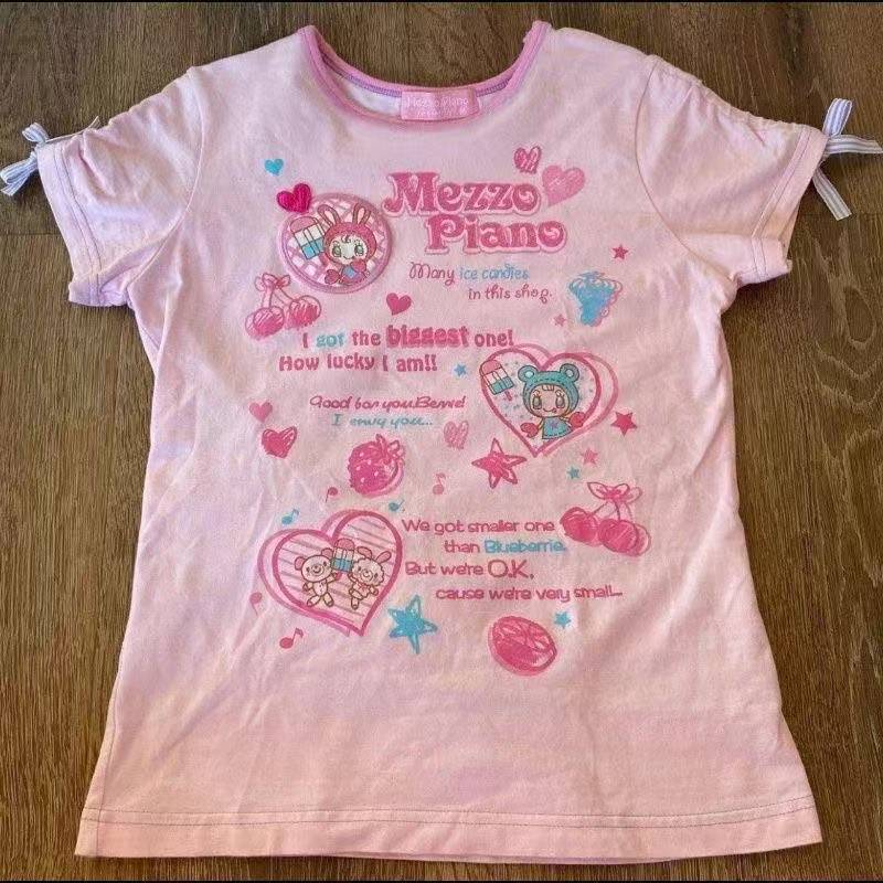ヴィンテージかわいいキュートな半袖 Tシャツ女性 Y2K ク - Street Fashion In China のレビューと価格