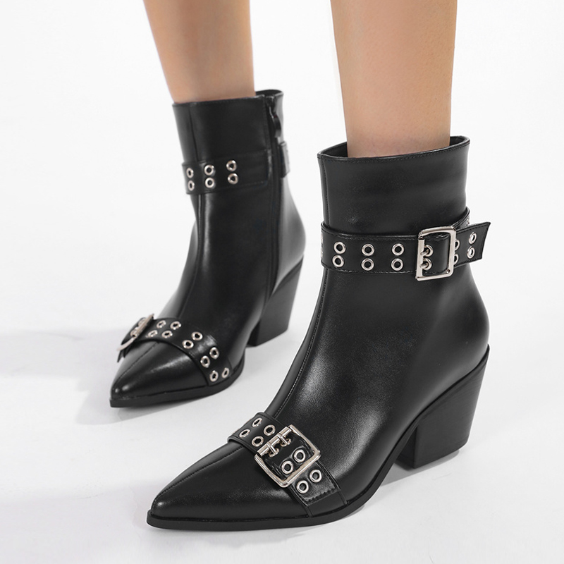 Liyke ゴスファッションデザインベルトバックルポインテッ - Street Fashion Goth のレビューと価格