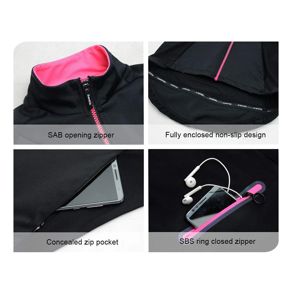 Santic レディース フリース バイク コート 冬 サー - Windbreak Shell Jacket のレビューと価格