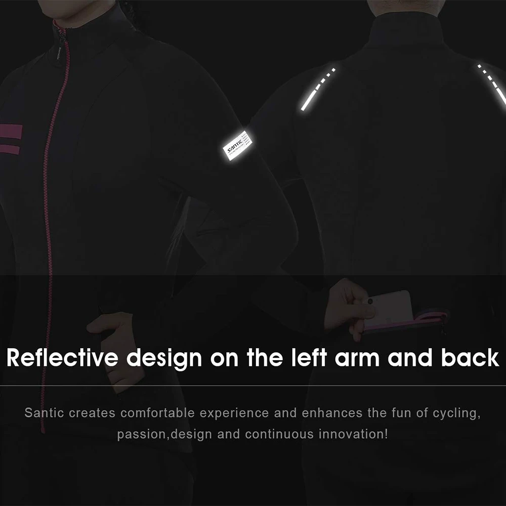 Santic レディース フリース バイク コート 冬 サー - Windbreak Shell Jacket のレビューと価格