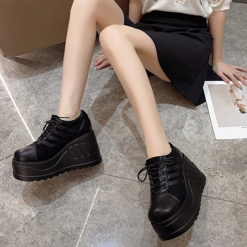 ビッグサイズ 35-43 ブラックデザイン 女性 ゴス プラ - Street Fashion Goth のレビューと価格
