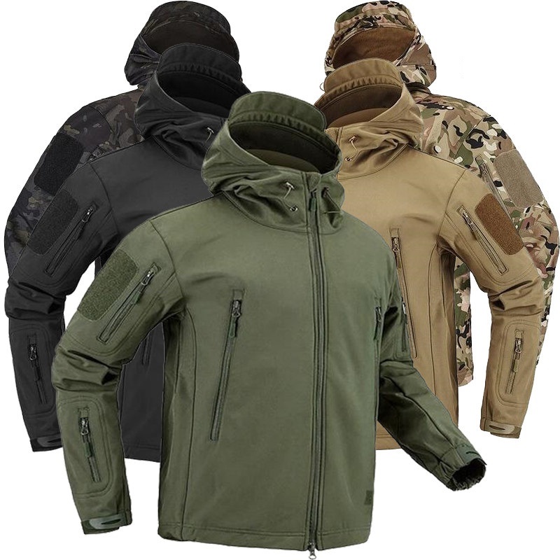 男性用タクティカルジャケット,防水ジャケット,ソフトシェルジ - Windbreak Shell Jacket のレビューと価格