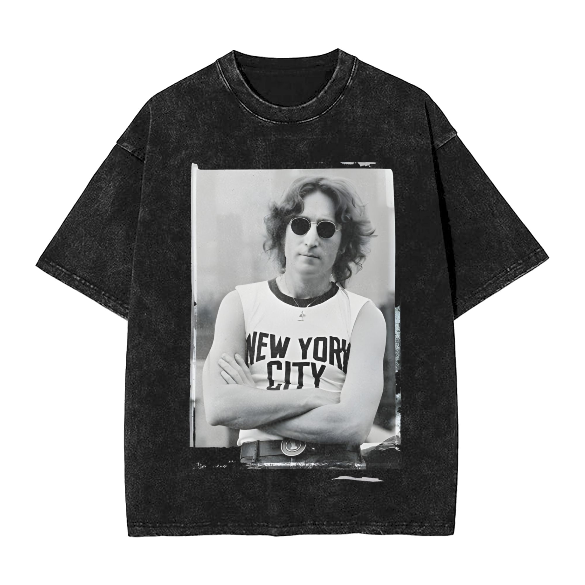 原宿ウォッシュドシャツ ジョン・レノン 1972 ライブニュ - Street Fashion Of New York のレビューと価格