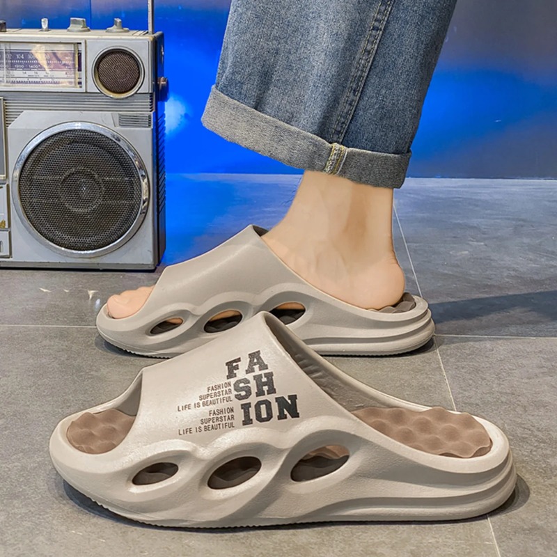 メンズファッションマッサージスリッパ 室内/屋外サンダル ビ - Street Fashion Style Male のレビューと価格