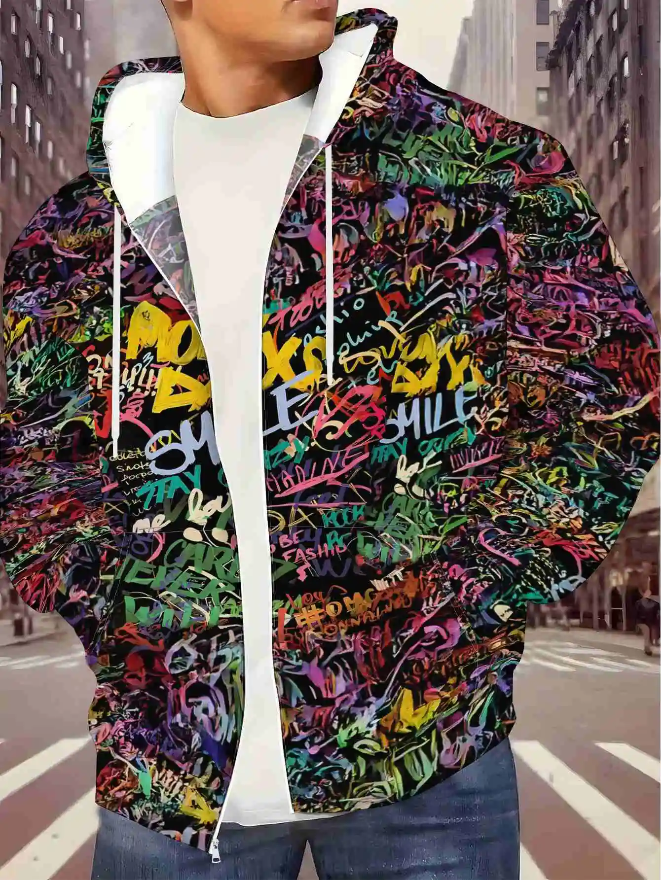 ストリートファッションヴォーグテキストレターフード付きウィン - Street Fashion Vogue のレビューと価格