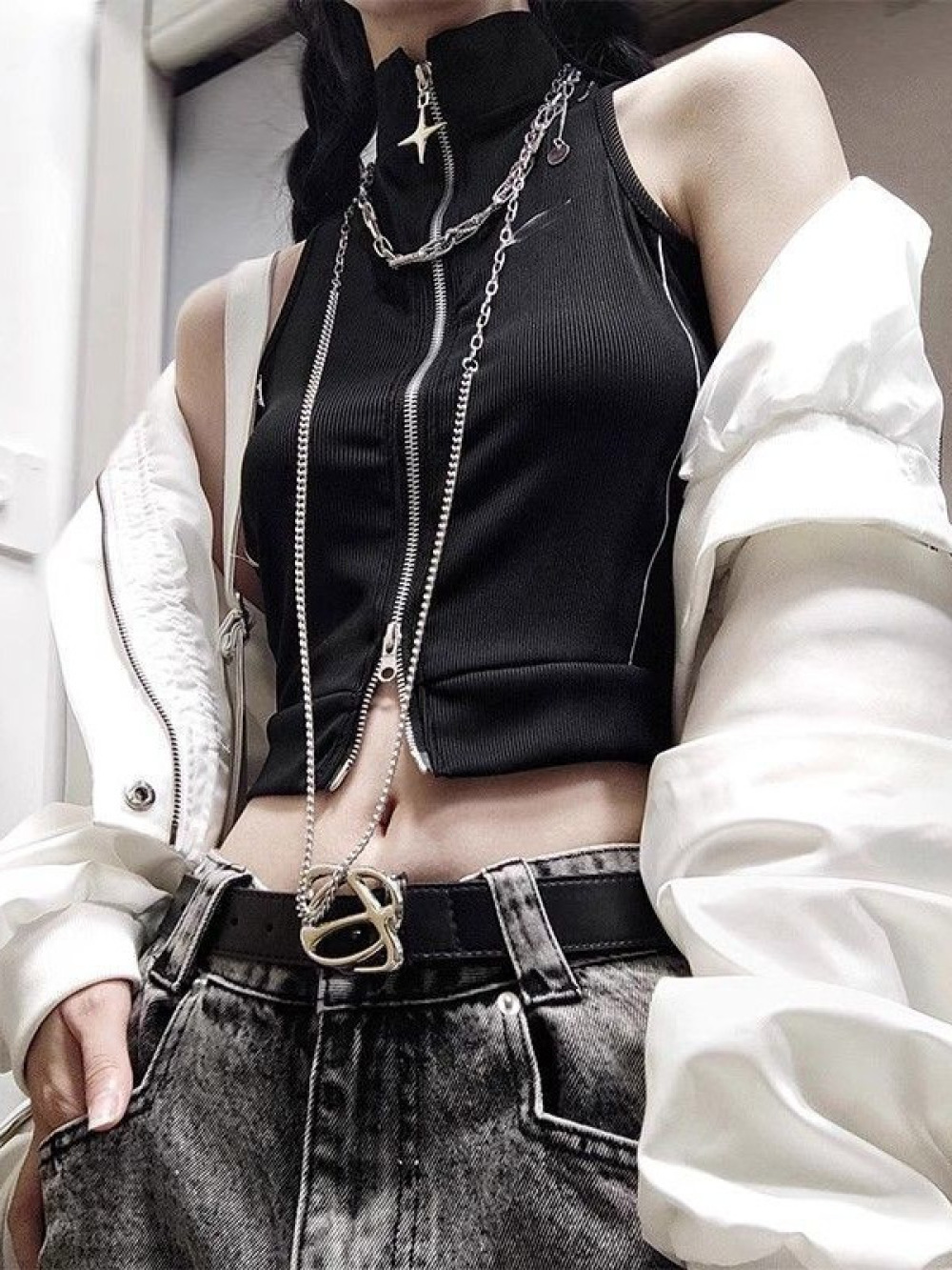 2026年新作夏ホットガールショートベストダークパンクゴスノ - Street Fashion Goth のレビューと価格
