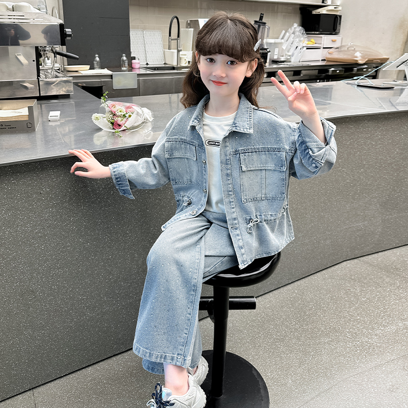 カウガールファッションストリートデニム服セットジーンズとジャ - Street Fashion Korean Girl のレビューと価格