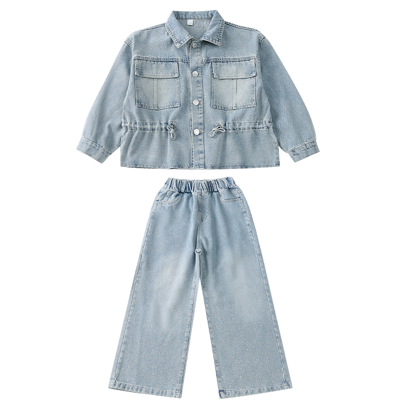 カウガールファッションストリートデニム服セットジーンズとジャ - Street Fashion Korean Girl のレビューと価格