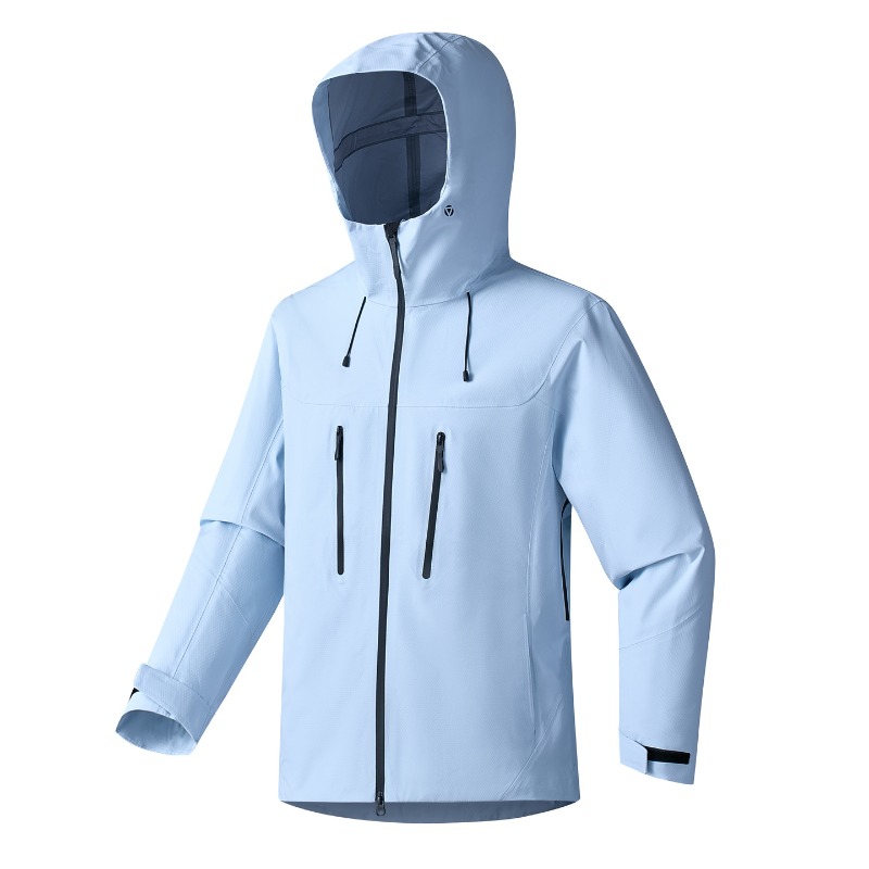 完全にテープ加工されたハードシェルフード付きジャケット 防水 - Windbreak Shell Jacket のレビューと価格