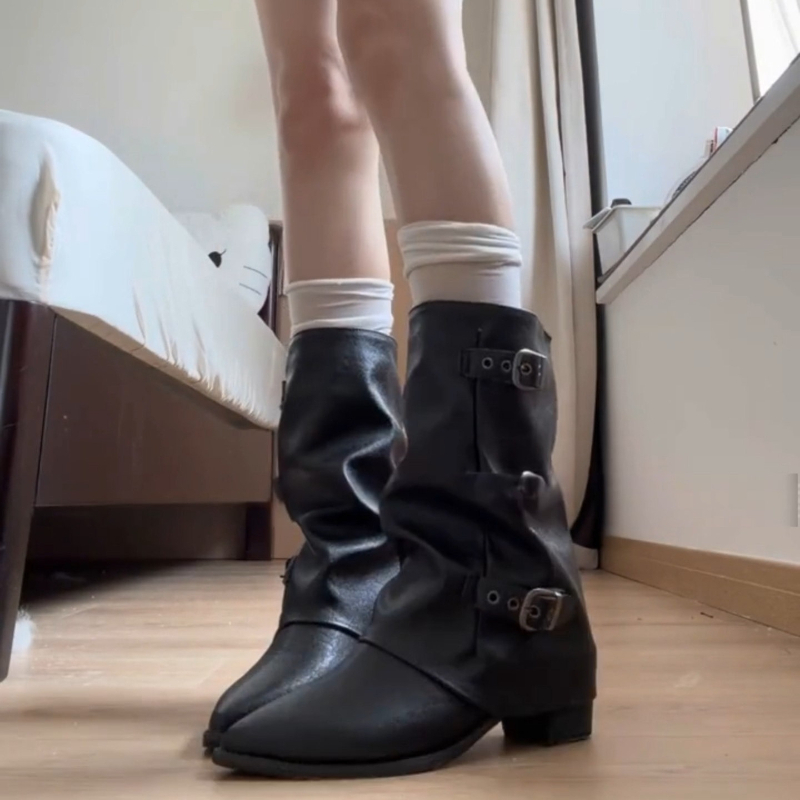 秋の女性用パンツチューブスラウチミッドカフブーツファッション - Street Fashion Style Youtube のレビューと価格