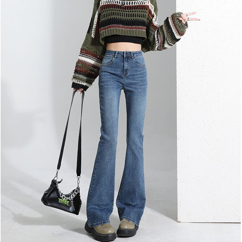 ホットセール ガールズ クラシック 韓国風 薄手 フレアデニ - Street Fashion Korean Girl のレビューと価格