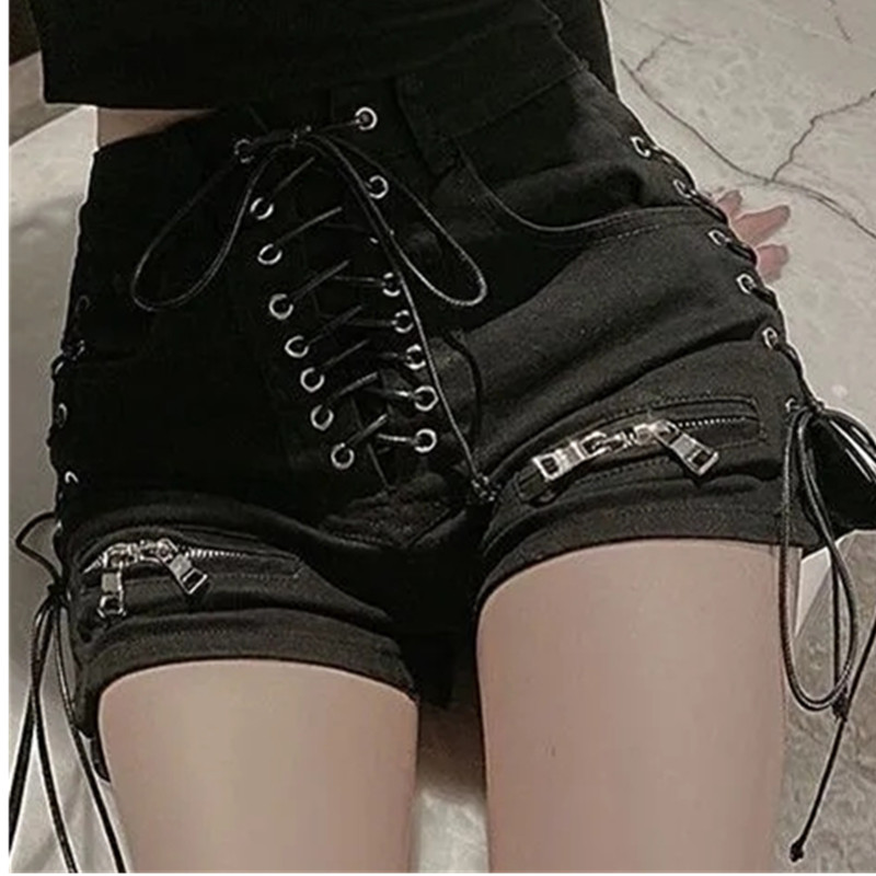 2026年新作 バンドゥ風セクシーデニムショートパンツ レデ - Street Fashion Goth のレビューと価格