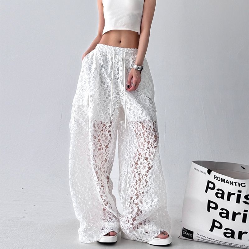 ハイストリートファッショントレンドレース中空ソリッドカラー女 - Street Fashion Goth のレビューと価格