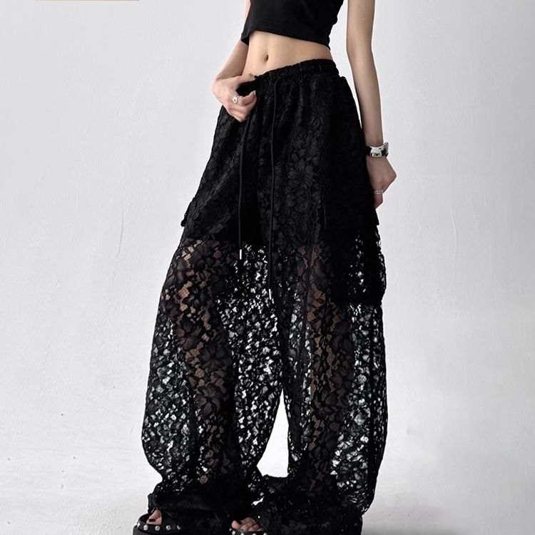 ハイストリートファッショントレンドレース中空ソリッドカラー女 - Street Fashion Goth のレビューと価格