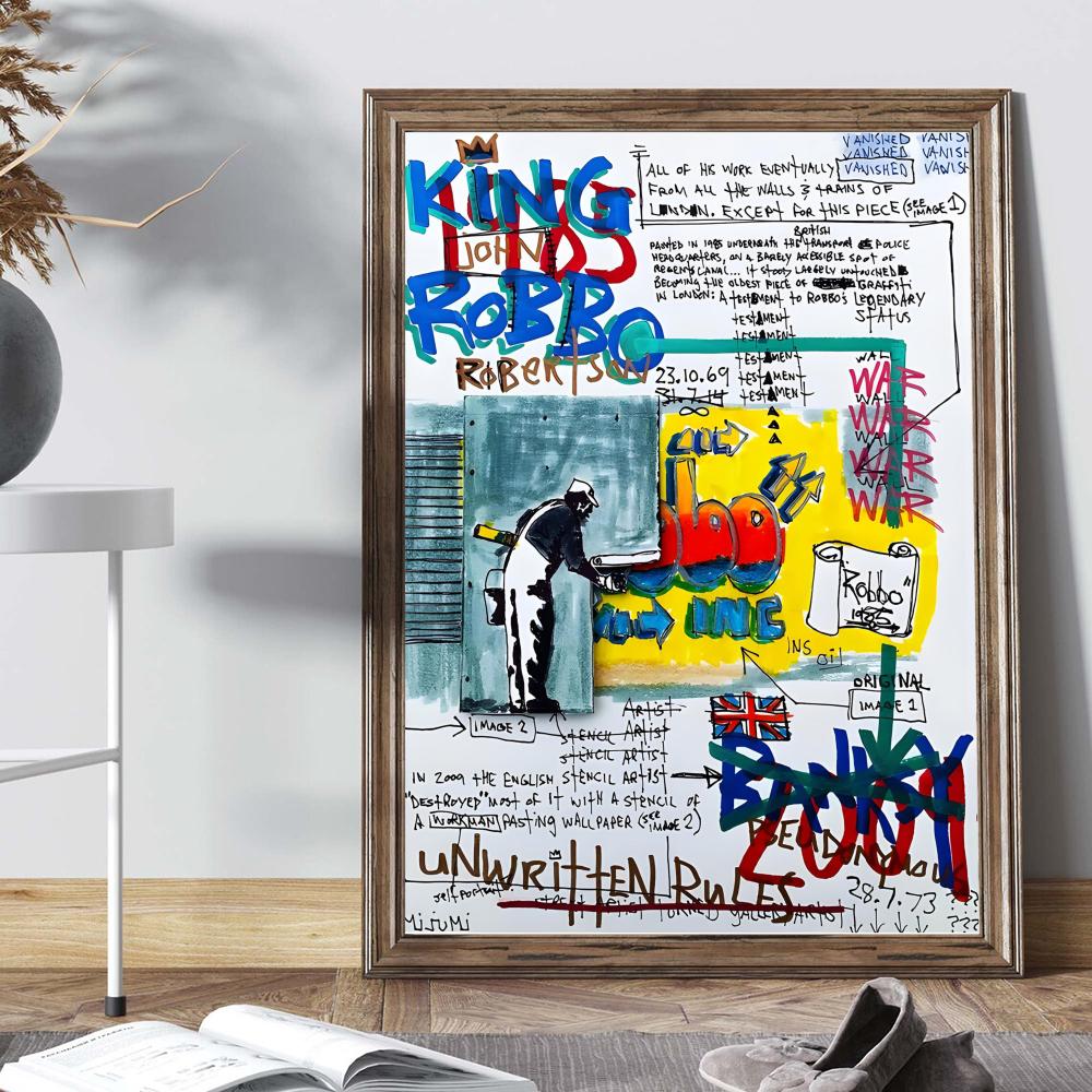 グラフィティウォールアートのポスタープリント,北欧のキャンバ - Street Fashion Wallpaper のレビューと価格