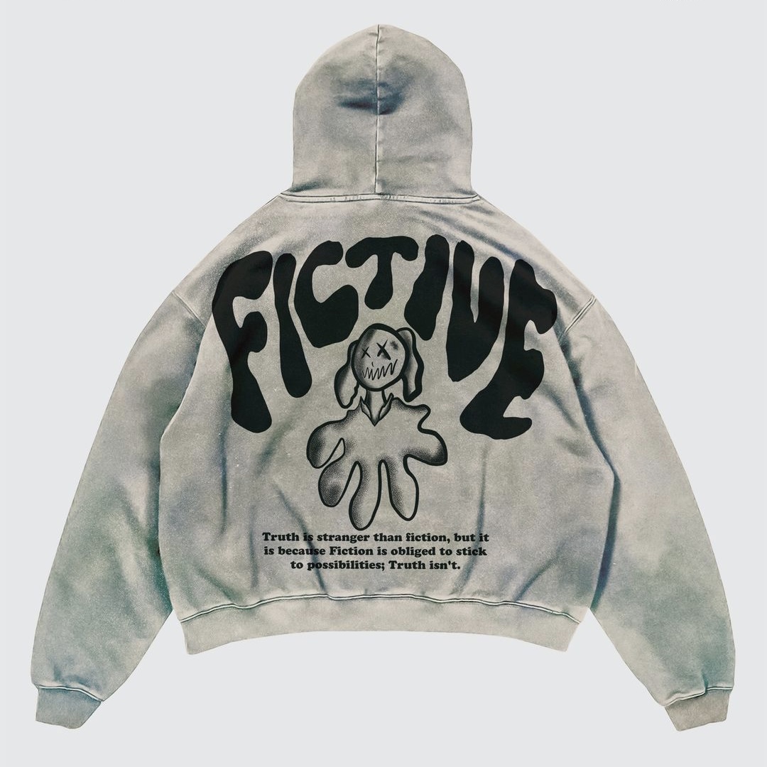 ストリート Y2K レタープリント長袖パーカーカップルヒップ - Street Fashion Goth のレビューと価格