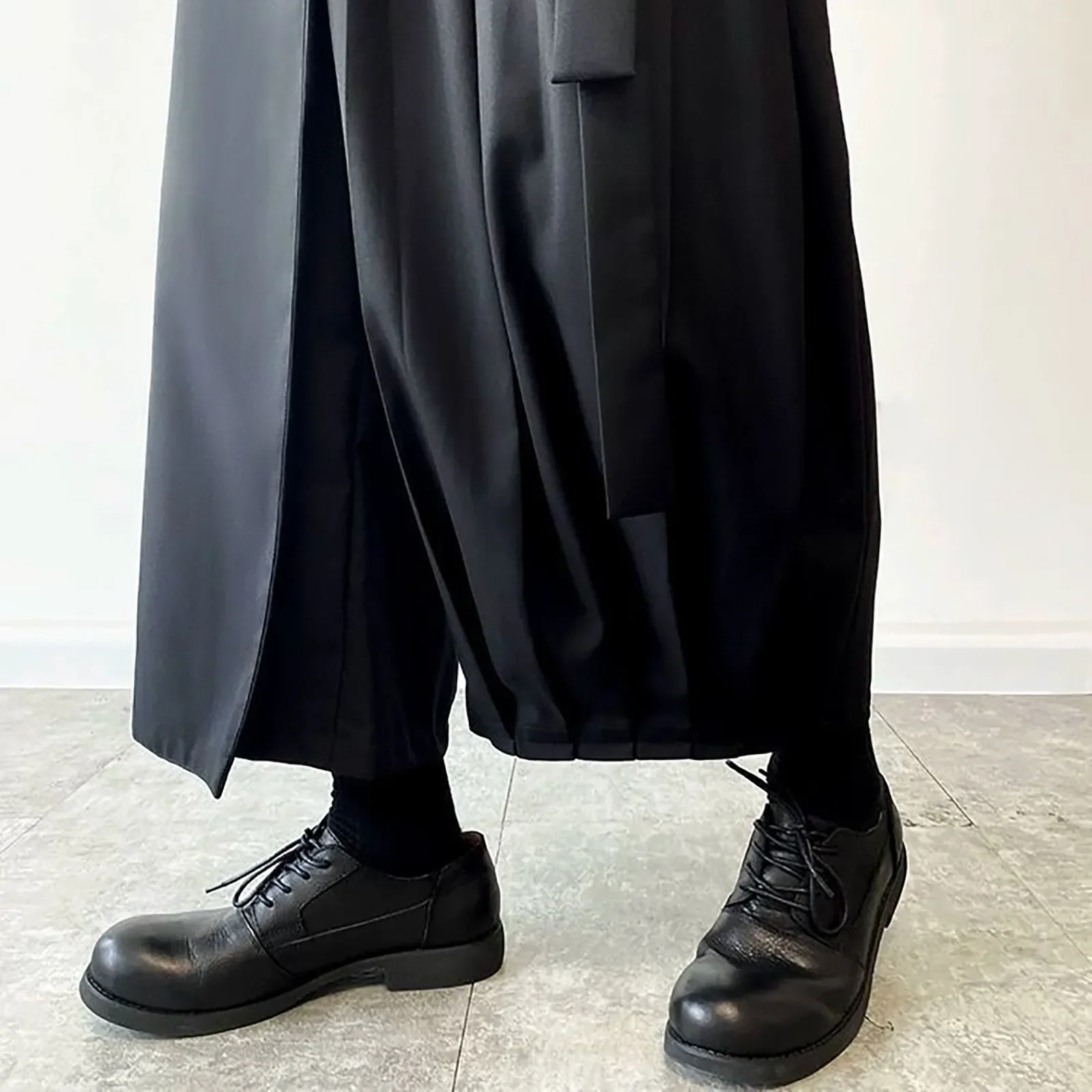 レトロダークスタイルメンズスカートパンツワイドレッグファッシ - Street Fashion Style Male のレビューと価格