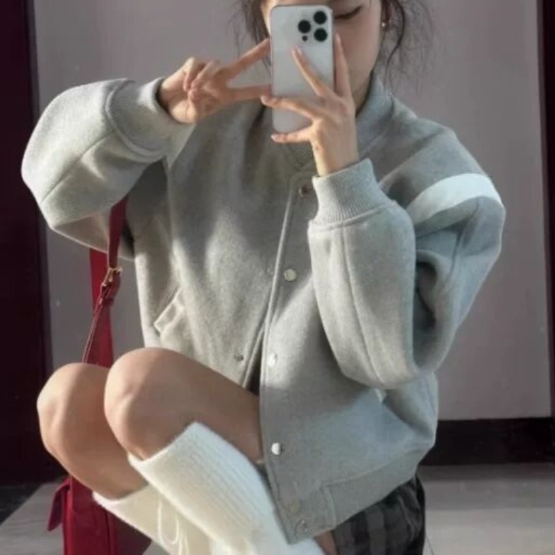 女性と若い女の子のための韓国スタイルのジャケット,長袖,シッ - Street Fashion Korean Girl のレビューと価格