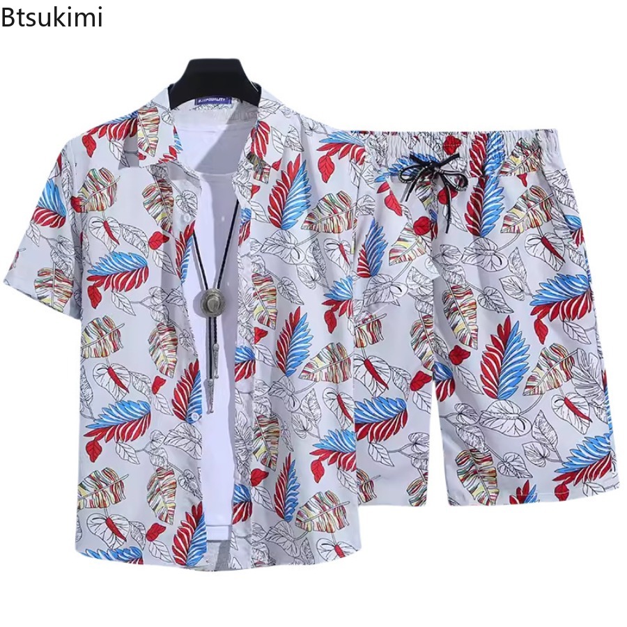 3Dプリントメンズ半袖シャツセット 夏ファッション カジュア - Street Fashion In China のレビューと価格