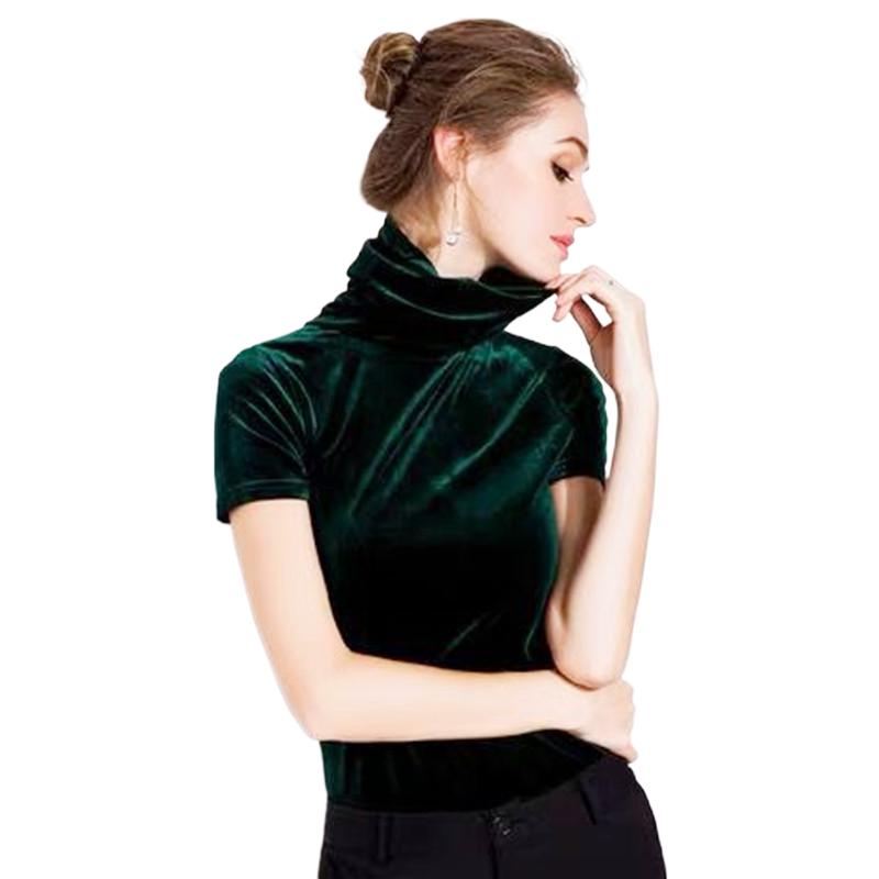 韓国ファッション レディース タートルネック 半袖 ベルベッ - Street Fashion Hip Hop のレビューと価格