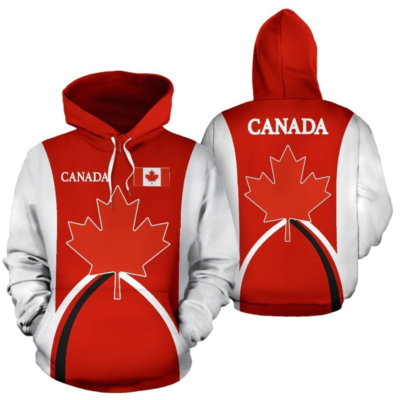 男性と女性のためのマプルリーフ3Dプリントパーカー,特大のス - Street Fashion Canada のレビューと価格