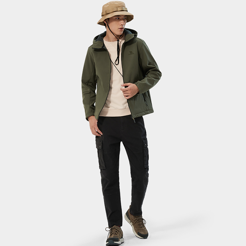 ゴールデンキャメル ハイキングジャケット メンズ ソフトシェ - Windbreak Shell Jacket のレビューと価格