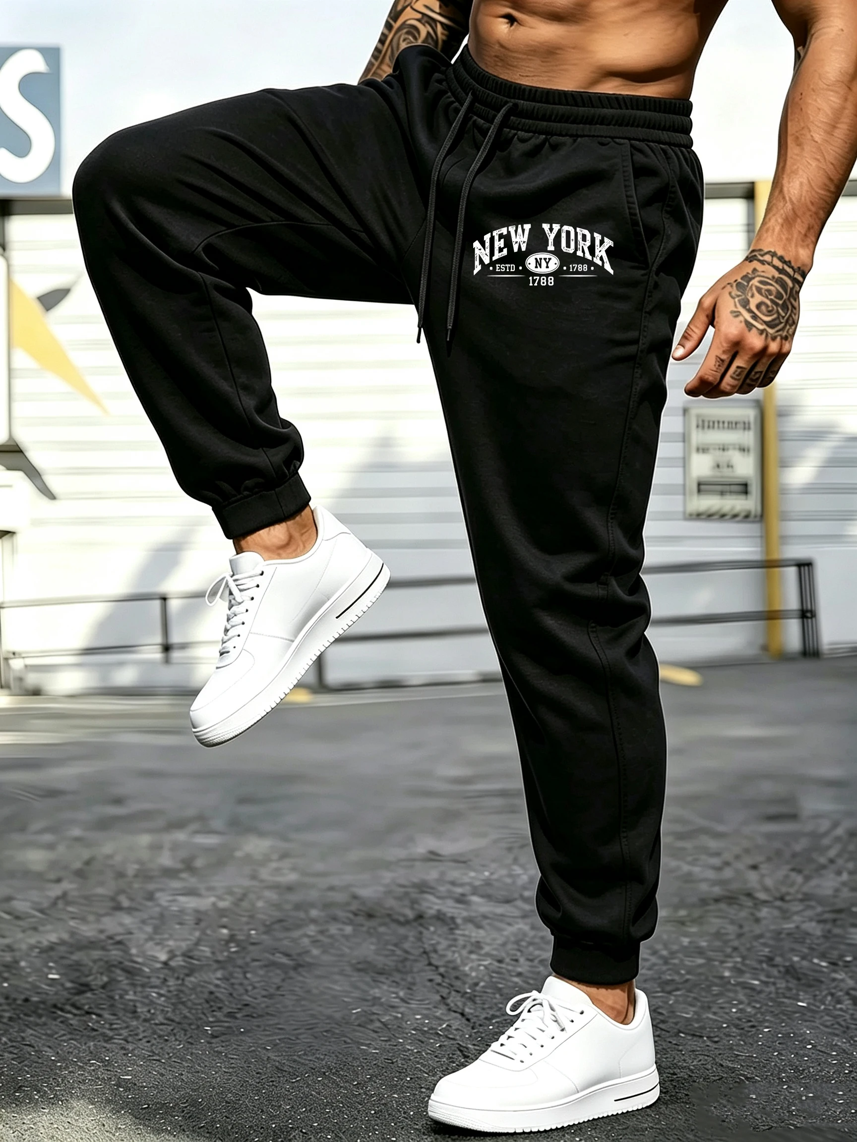 メンズジョギングパンツ、1788年以来のニューヨークスタイル - Street Style New York Fashion のレビューと価格