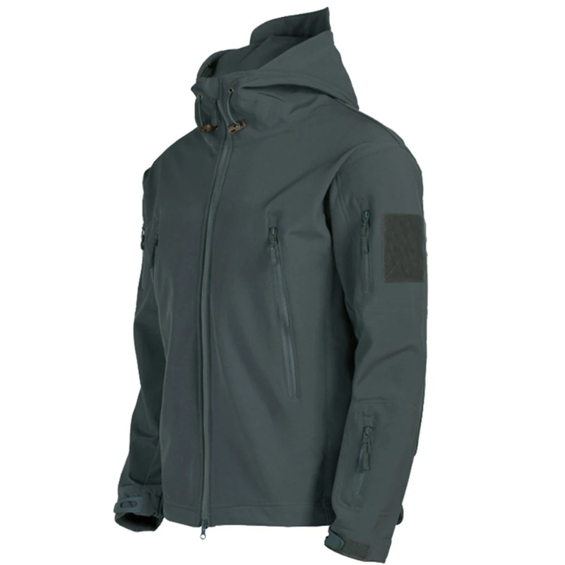 メンズ戦術防風防水ジャケット軍事戦闘ジャケット男性フード付き - Windbreak Shell Jacket のレビューと価格