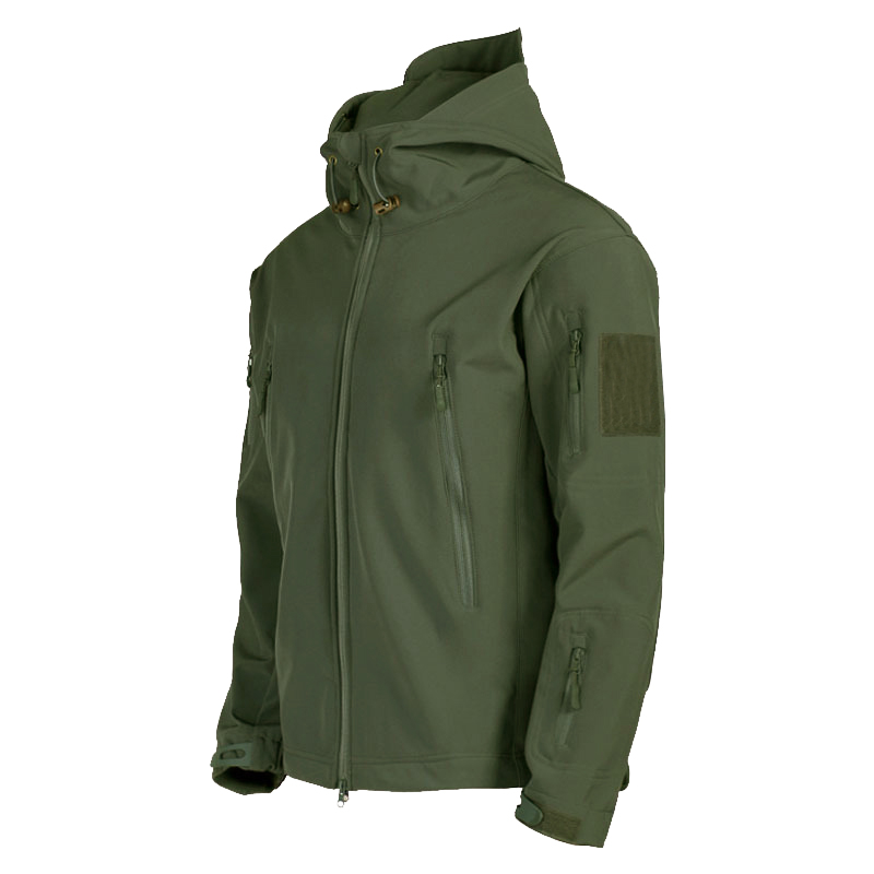 メンズ戦術防風防水ジャケット軍事戦闘ジャケット男性フード付き - Windbreak Shell Jacket のレビューと価格