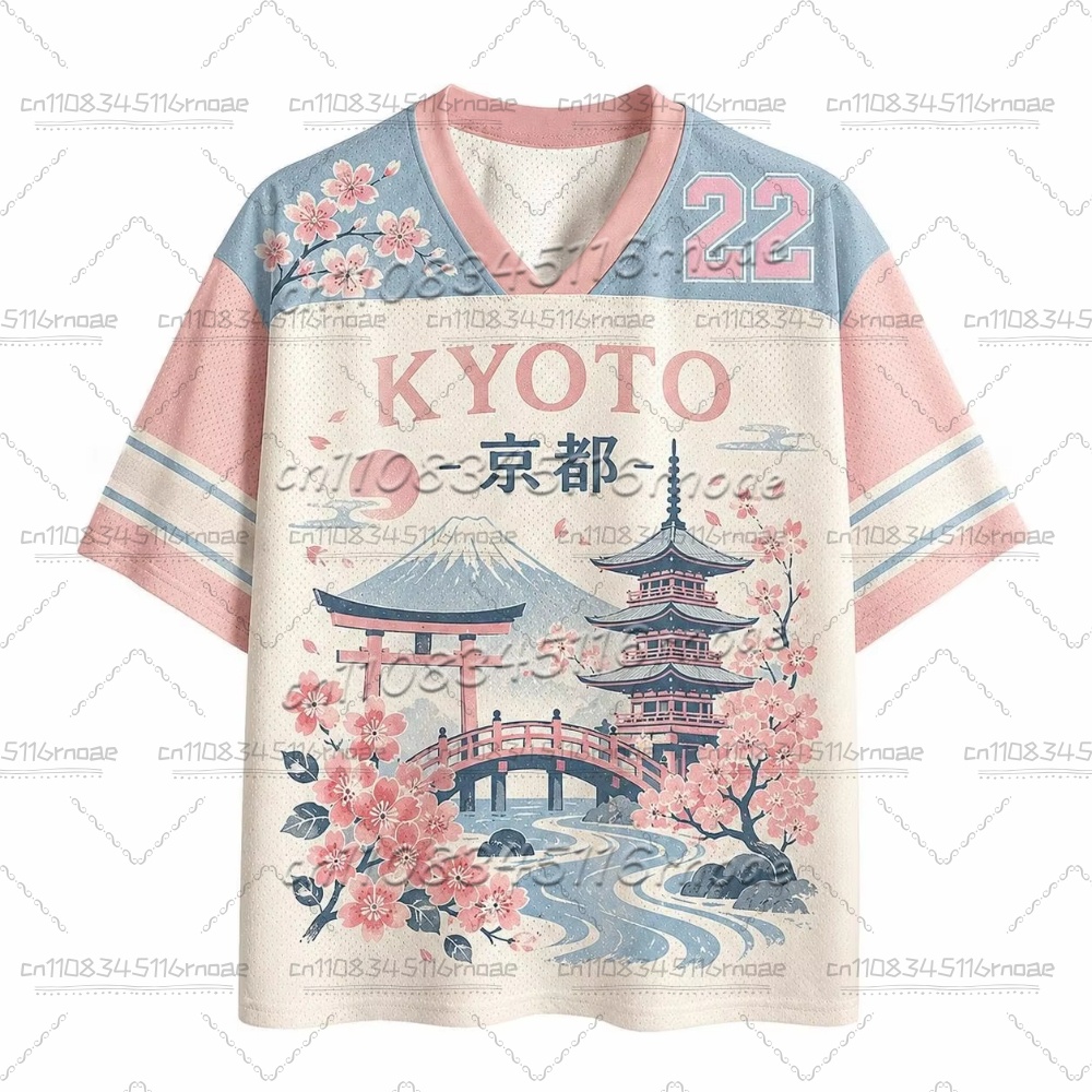 2026 夏のファッション日本の京都桜 3D プリント速乾性 - Street Fashion Kyoto のレビューと価格