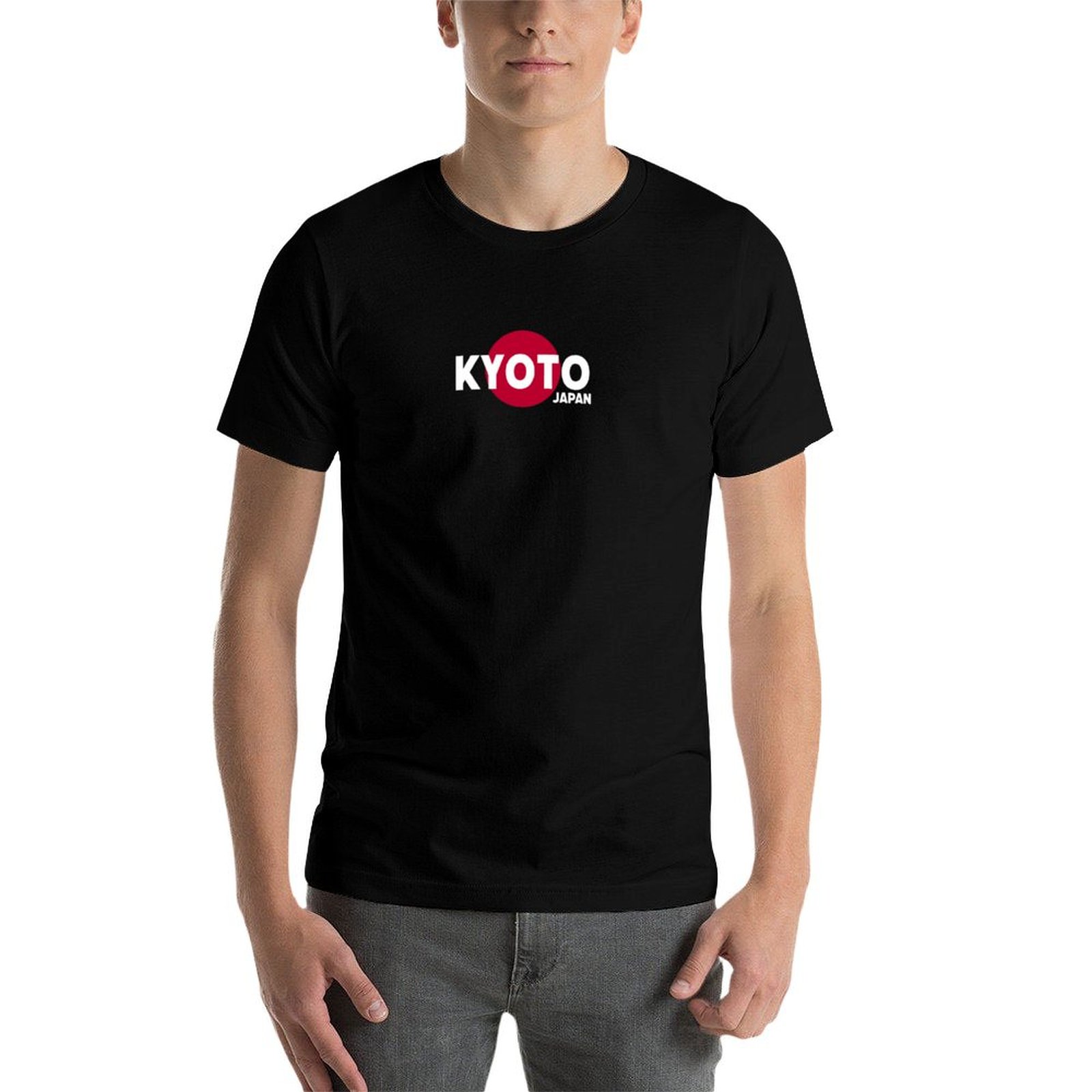 京都 - 日本（赤い円の背景を含む）Tシャツ ストリートファ - Street Fashion Kyoto のレビューと価格